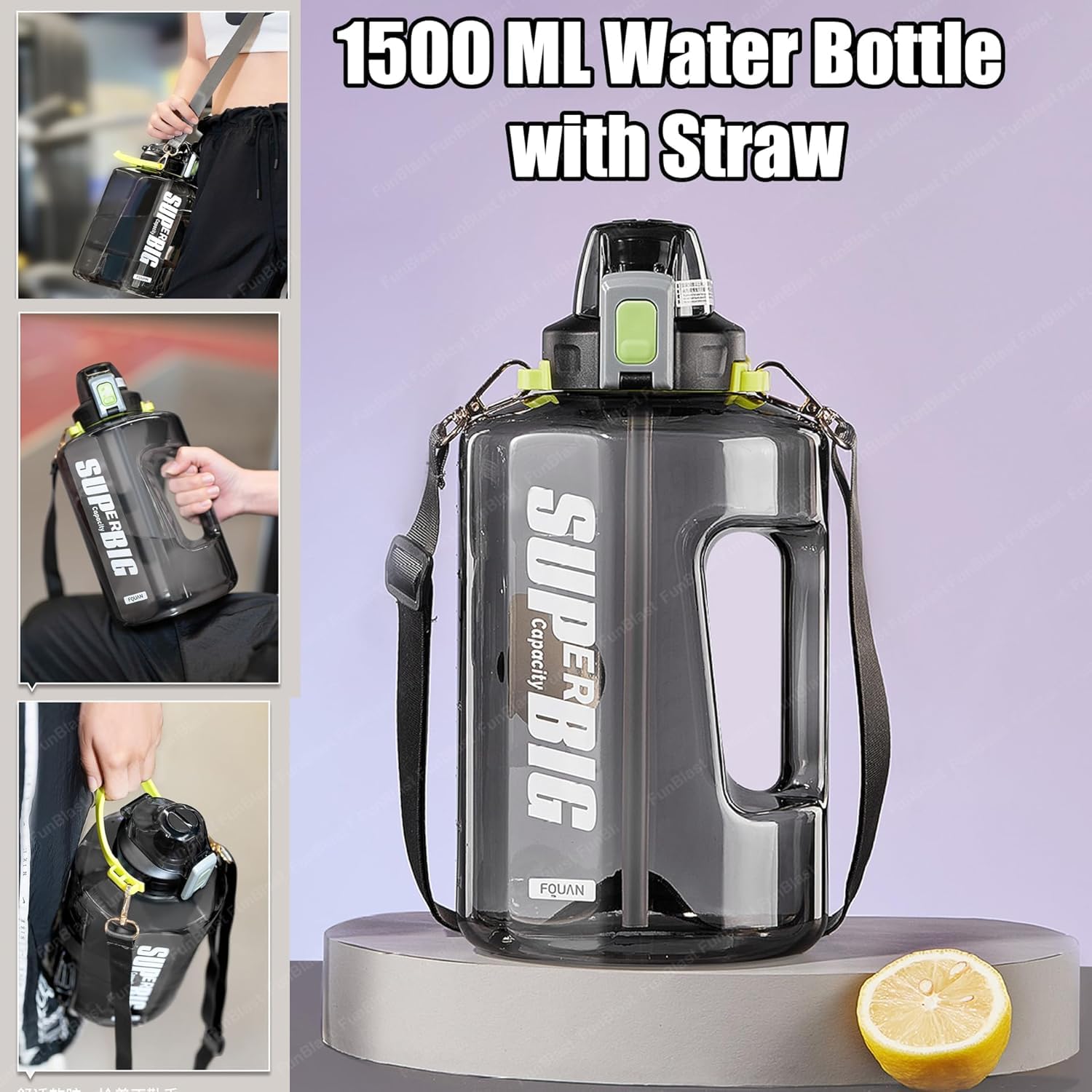 Gym Bottle with belt 1.5L